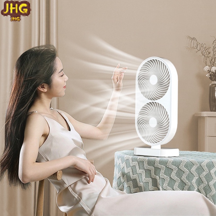 🇸🇬Ready Stock🇸🇬 40000mAh Double Head Electric Fan USB Rechargeable