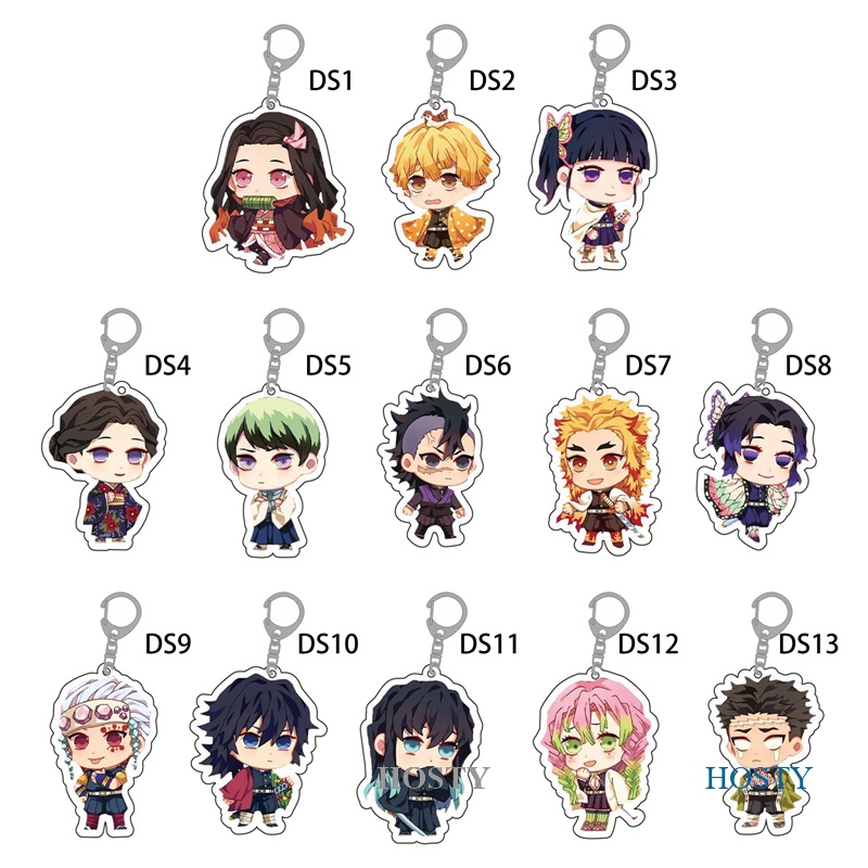 HOSTY Anime Demon Slayer Keychain Figure Shinobu Inosuke Nezuko ...