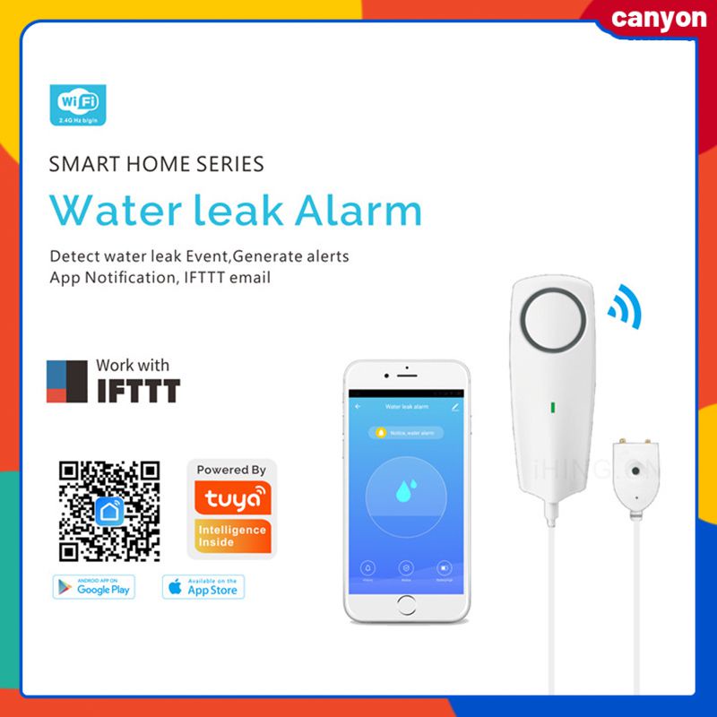 Water Leak Sensor Wireless Water Level Detector Full Water Alarm Real ...