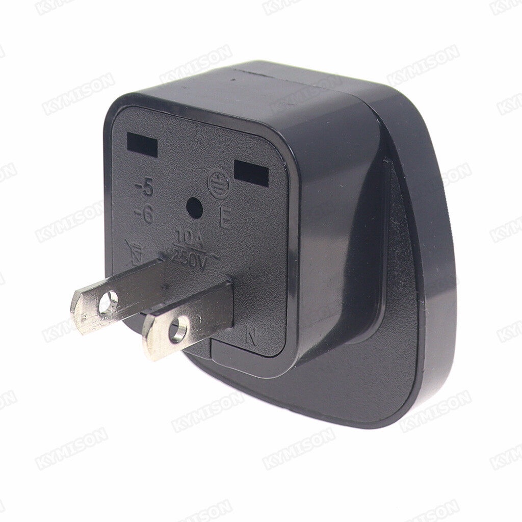 Univeraal 2 Parallel Pins Travel Adapter With Security Shutter, US AU ...