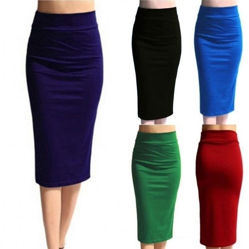 Women Soft PU Leather Skirt High Waist Slim Hip Pencil Skirts Vintage Bodycon OL Midi Skirt Sexy Clubwear Plus Size