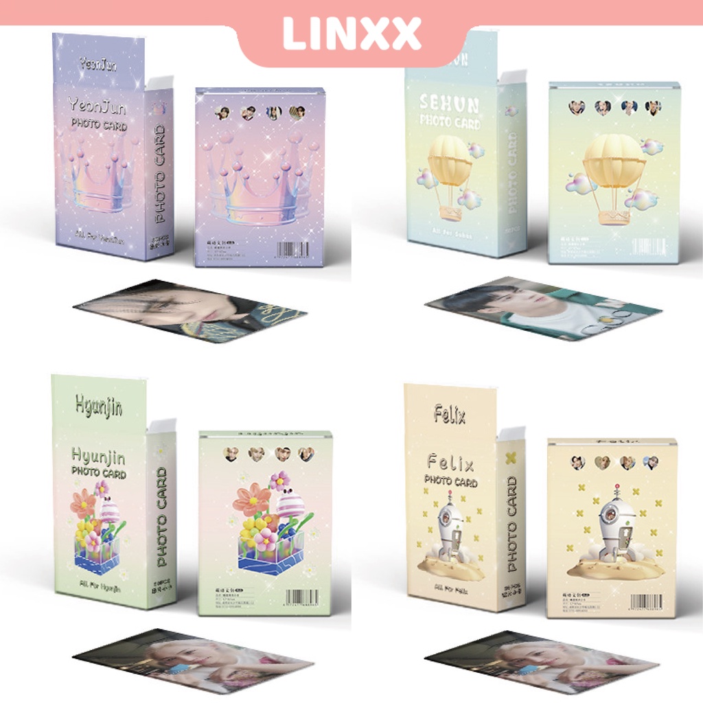LINXX 50 Pcs Felix Hyunjin Yeonjun KPOP Album Lomo Card Kpop Laser ...