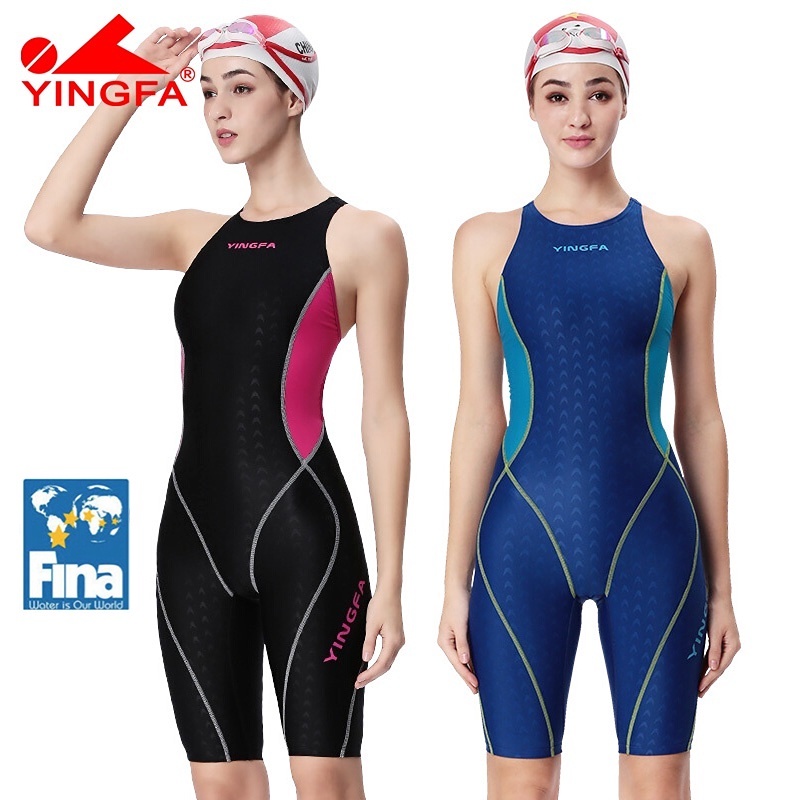 Yingfa One Piece Training Swimsuit for Girls Racing Swimsuit