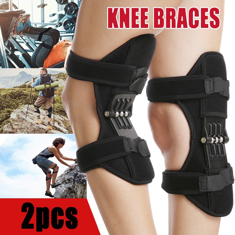 2PC Joint Support Knee Pads Power Powerful Rebound Spring Force Booster ...