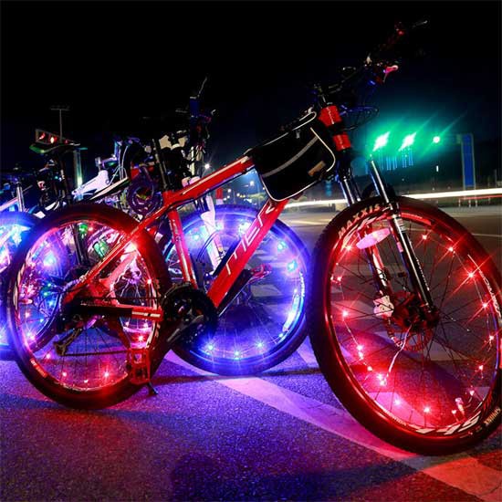 20 LED lights Fluorescent MTB Bike Bicycle Wheel Rim Stickers ...