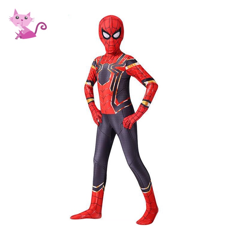 Iron SpiderMan Costume For Kids Marvel Halloween Role Play Wearing