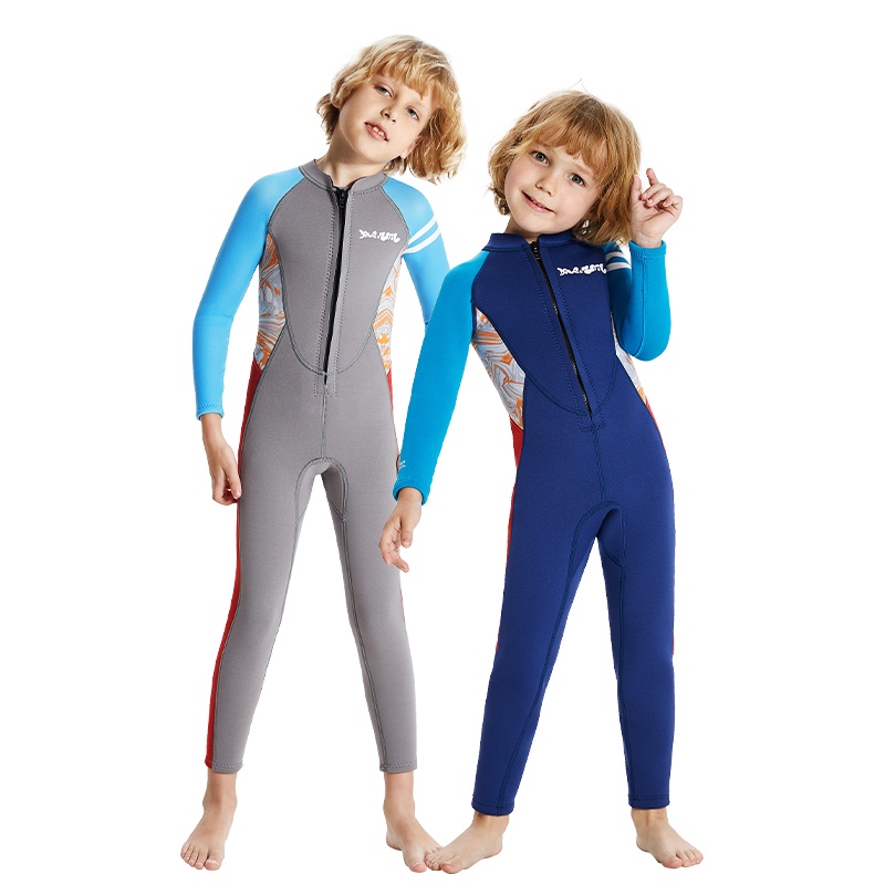 Kids Girls Boys Wetsuit Full Body Neoprene Thermal Swimsuit 2.5mm