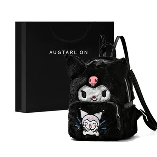 New Cartoon Hello Kitty Sanrio Pu Handbag One Shoulder Backpack Black  Suspenders Cute Pattern High-Capacity Commuter Mommy Bag - AliExpress