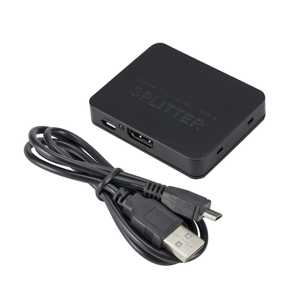 HDMI HDCP Stripper 1×2 Splitter Power Signal Repeater Amplifier For PC HDTV  DVD
