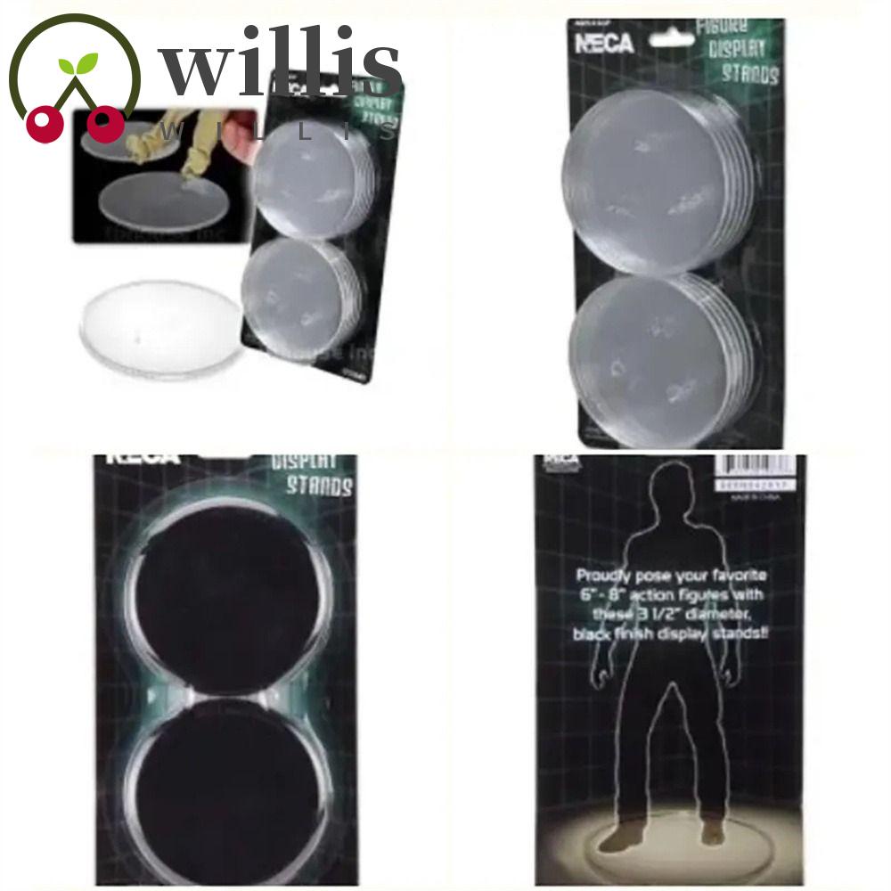 WILLIS Neca Stands, Model Toy 6 8" Inch, Action Figure Display Stands 9cm Clear/Black