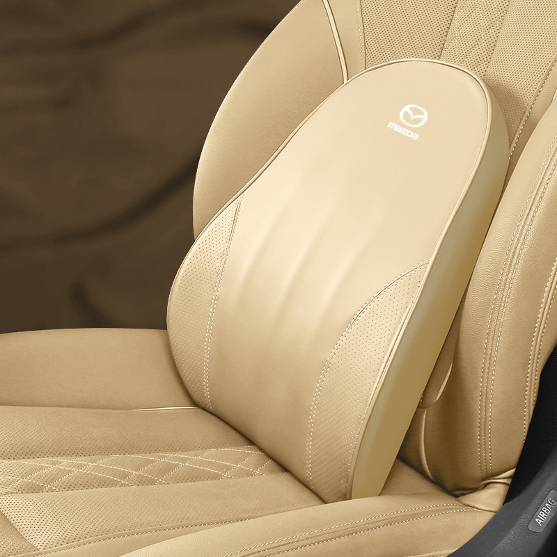 GTIOATO Car Pillow Head Rest Leather Lumbar Pillow Auto Headrest Pillow