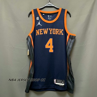 2022-23 City Edition New York Knicks Jalen Brunson Black Swingman Jersey 