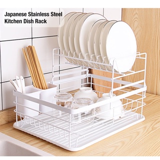 201 Stainless Steel 3 Tiers Wall Mounted Dish Drying Rack Drainer Hanging  Rack with PP Water Tray - China Dish Rack and Kitchen Rack price