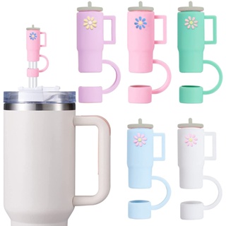 1pcs Straw Cover Cap For Cup, Silicone Straw Topper Fit 30&40 Oz Tumbler  With Handle,10mm Cute Drinking Straw Tip Covers For Cups Accessories