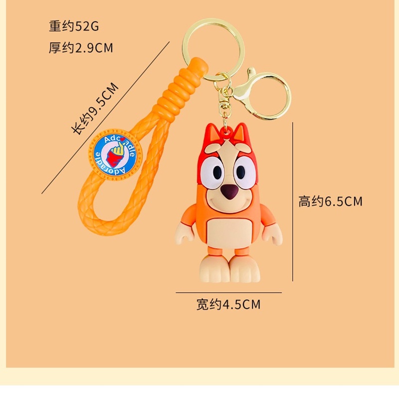 Cartoon Bluey Family Blueys Bingo Friends Cute Figures Keychain Student ...
