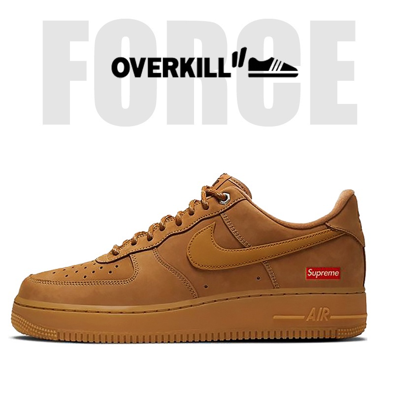 SUPREME X NIKE AIR FORCE 1 AF1 WHEAT BROWN WHEAT Casual Running Shoes  Sports Training DN1555-200