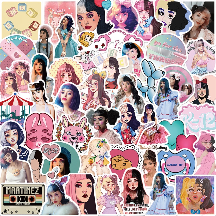 100Pcs/Set Melanie Martinez . Music Album 《K-12》 Series A Stickers DIY ...