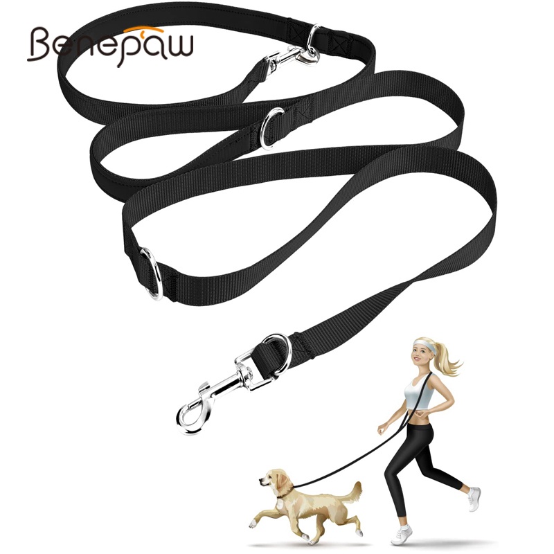 Benepaw Multifunctional Hands Free Dog Leash Durable Adjustable Pet