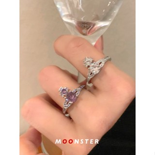 vivienne westwood Saturn Sparkling Diamond Open Ring Adjustable Ring Luxury Fashion Personality Index Finger Ring for Girls Shopee Singapore