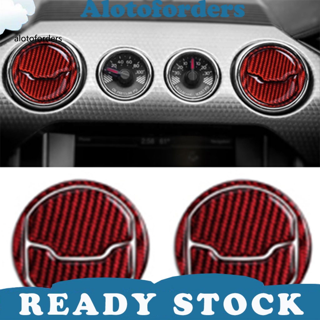 alotoforders 9 Pcs Trim Covers Stickers Anti-Collision Anti-fall Carbon Fiber Car Interior Trim Covers Stickers for Mustang 2015-2019