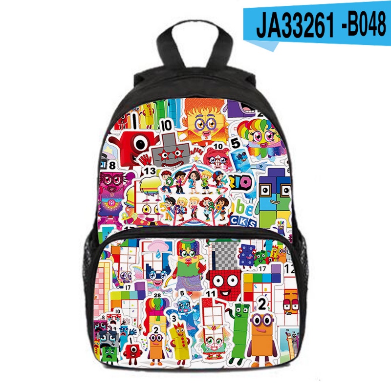 3d Numberblocks Backpack Schoolbag Boys Girls Primary Middle School 