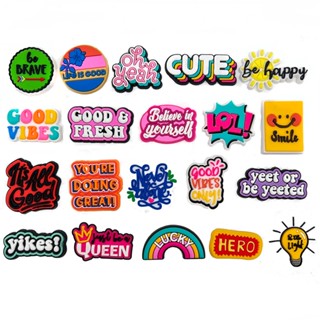 Crocs stickers online letters