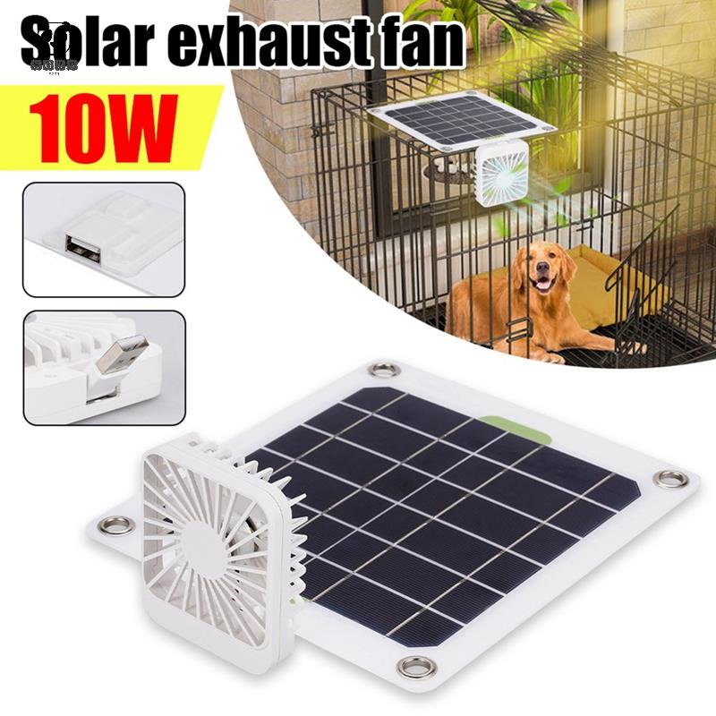 10W USB Solar Car Exhaust Fan Car Exhaust Fan Ventilation Chicken Cage ...