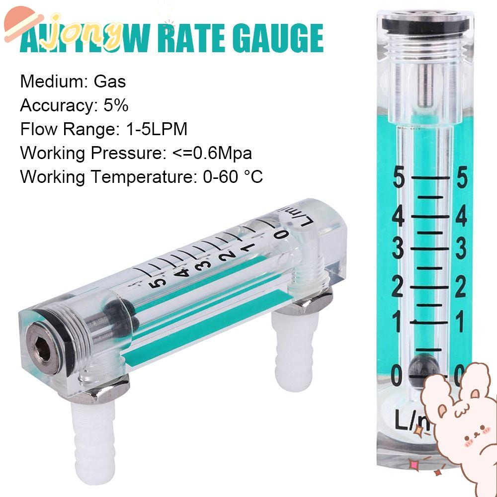 JONY1EC JONY1EC Air Flow Rate Gauge High Precision Transparent With Black Float Gas Flow Meter
