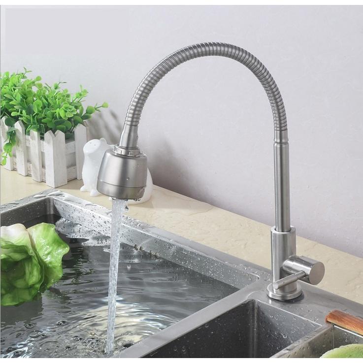 304 Stainless Steel Flexible Sink Basin Water Tap Table Top Faucet ...