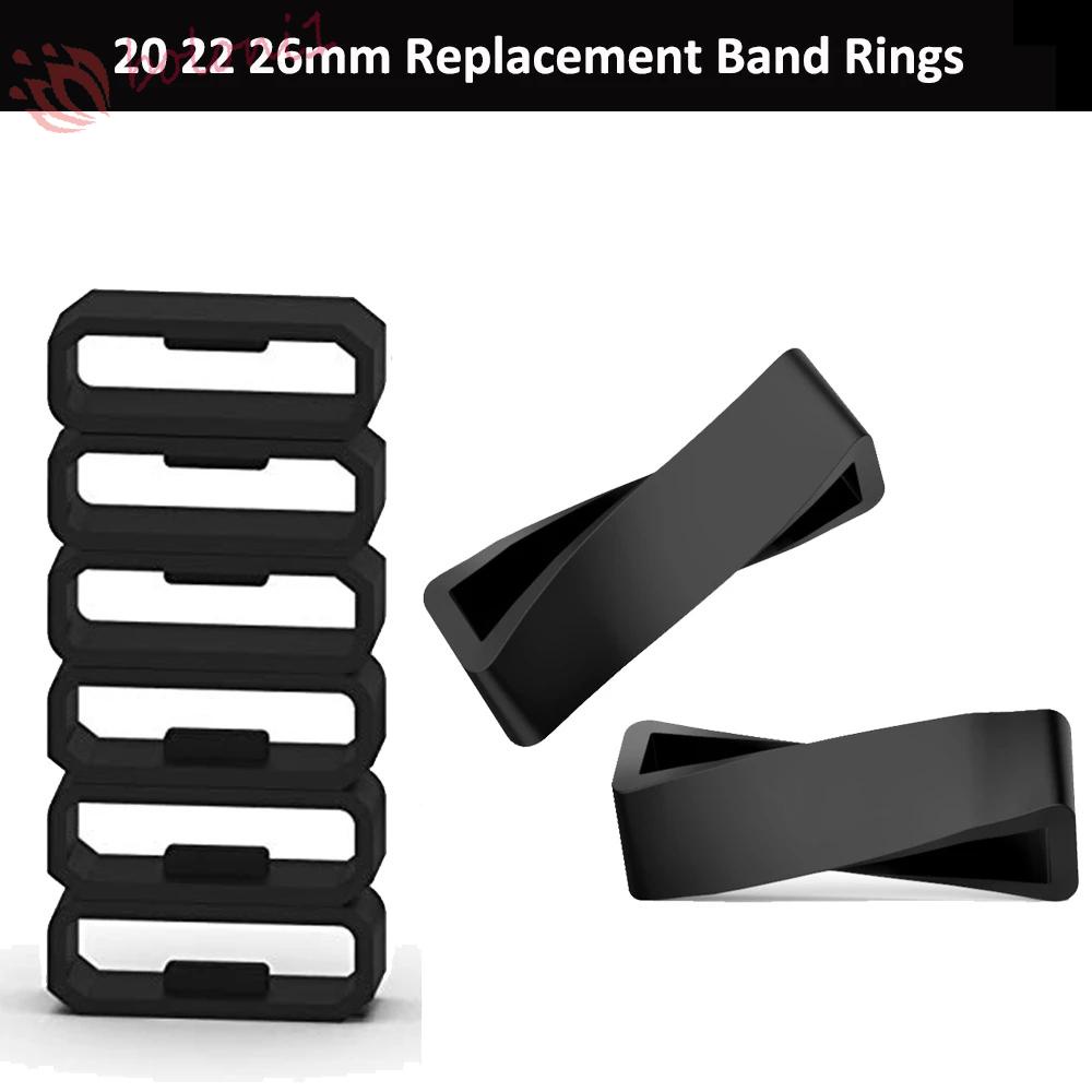 Replacement Watch Band Keeper Black Watch Buckle Silicone Band Keeper