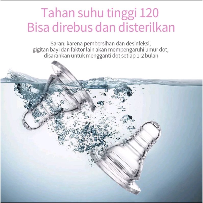 1PCS Dot Botol Bayi Standard Nipple Slim Peristaltik Plus Dot Silicone Bottle Susu Standar BPA A052 - Gambar 3