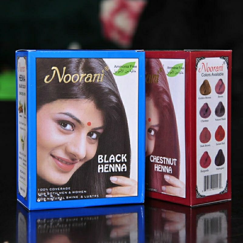[5 get 1 free] Noorani Indian natural plant hair dye Henna powder black