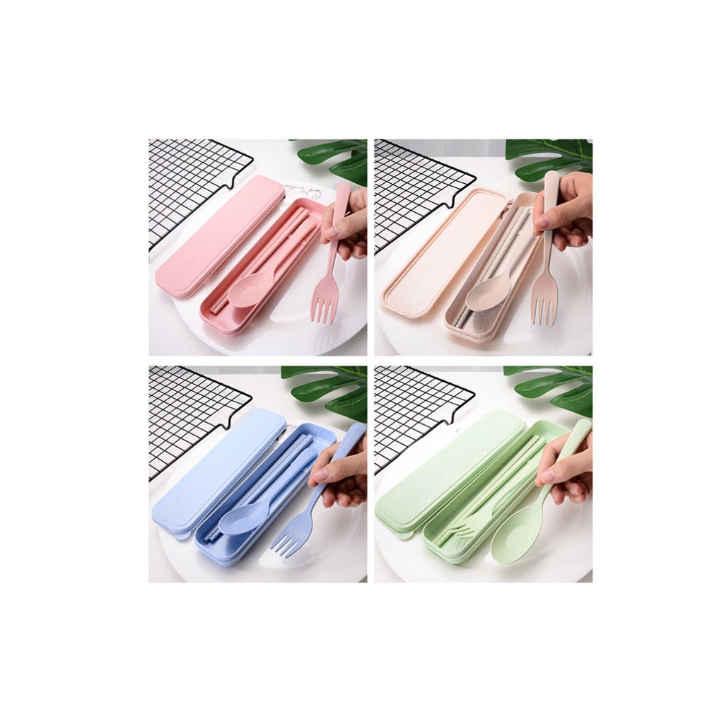 [SG Stock] Wheat Straw Utensils Set Healthy Eco-friendly Portable ...