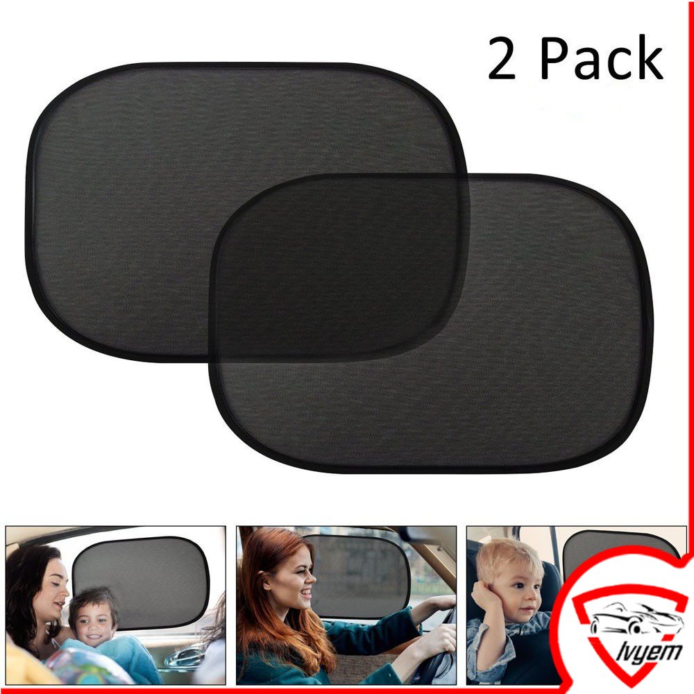 2pcs Universal Car Window Sun Shade Magic Sticky Car Window Curtain Static Electric Car Window Film 99% Uv Proof Car Window Sticker