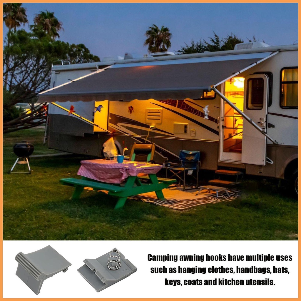 Awning Slider Catch 2pcs Assembly Shade Arm Fitting Top Block For RV