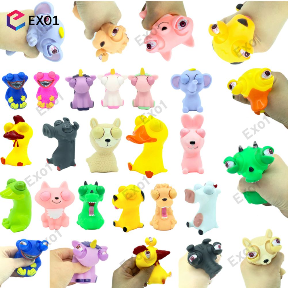 Funny Eyeball Popping Squeeze Toy Grass Pinch Squishy Fidget Toy ...