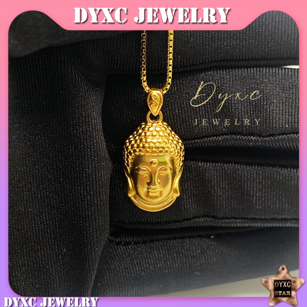 DYXC Jewelry 916 Gold Fashion Buddha Pendant Necklace Female Simple for Women Accessories Birthday Gift