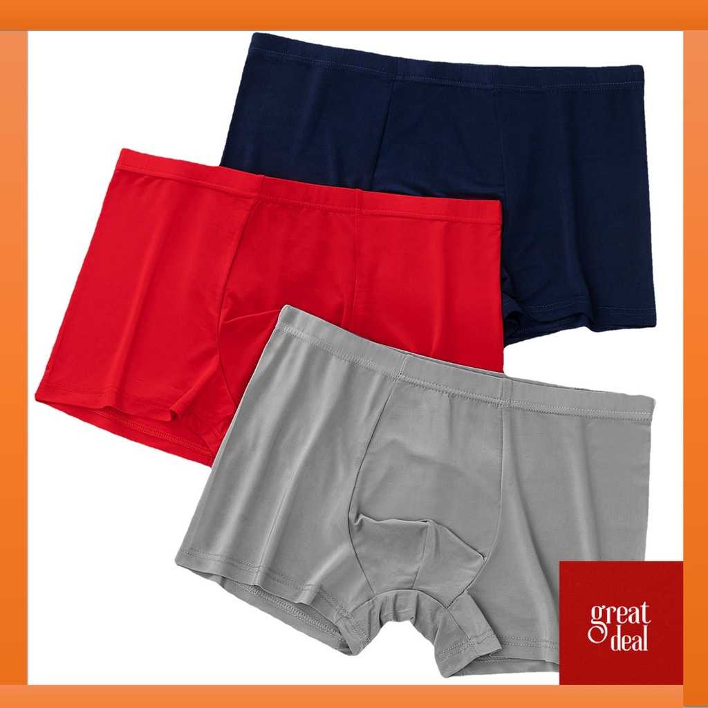 Men's Ice Silk Boxer Summer Ultrathin Breathable Boxer Underwear