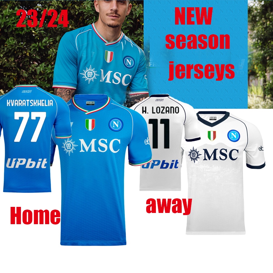 2023/2024 Napoli home away soccer jerseys MEN KIT Naples 23/24 ...