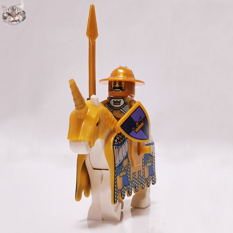 Compatible with Lego Castle Medieval Castle Blue Lion Golden Knights with War Horse Minifigures Assembled Building Block Toys Shopee Singapore