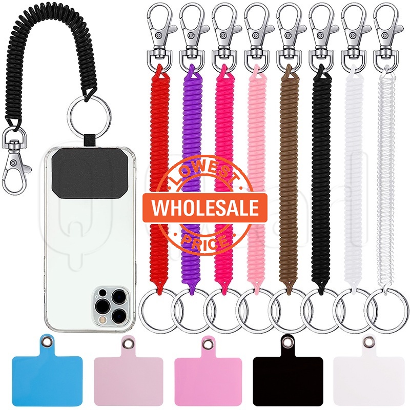 [Wholesale] Spiral Retractable Spring Mobile Phone Lanyard Security ...