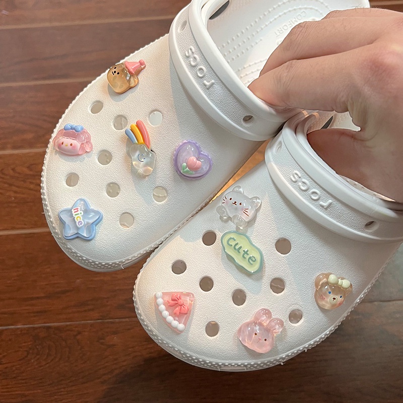 10pcs 3D SHOE CHARM SET Cute Women s Shoes Children s Sandals Decorative Buckle crocs jibbitz Accessories diy Detachable Flowers Shopee Singapore