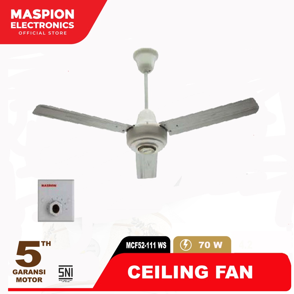 Maspion Ceiling Fan Kipas Angin Plafon 52 Inch MCF52-111 - Gambar 2
