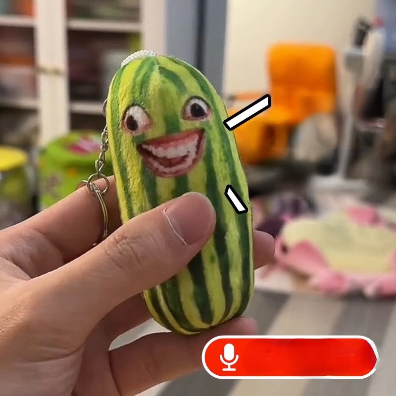 Tik Tok Same Style Watermelon Strip Tricky Strip Doll Keychains Funny