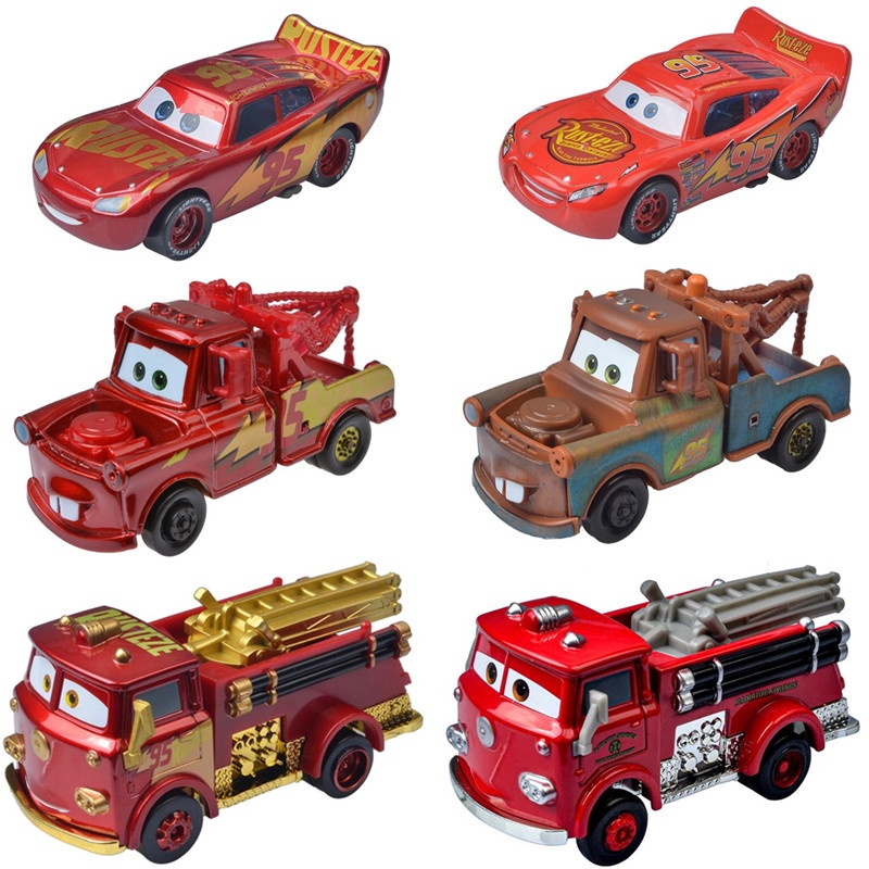 Pixar Cars 3 Lightning McQueen Rust-Eze Mater 1:55 Diecast Metal Alloy ...