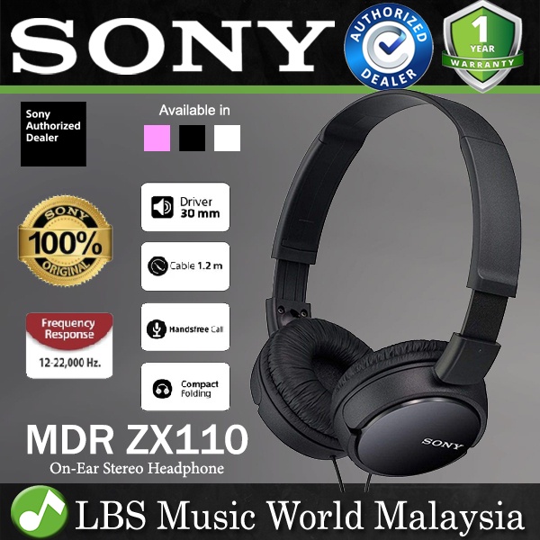 Sony MDRZX110 Foldable On Ear Stereo Headphone (MDRZX110 MDR ZX110