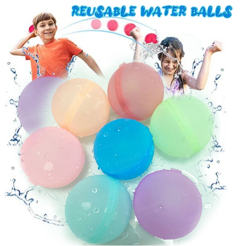 Reusable Silicone Water Balloon || Outdoor Pool Fun Bomb Beach Swimming ...