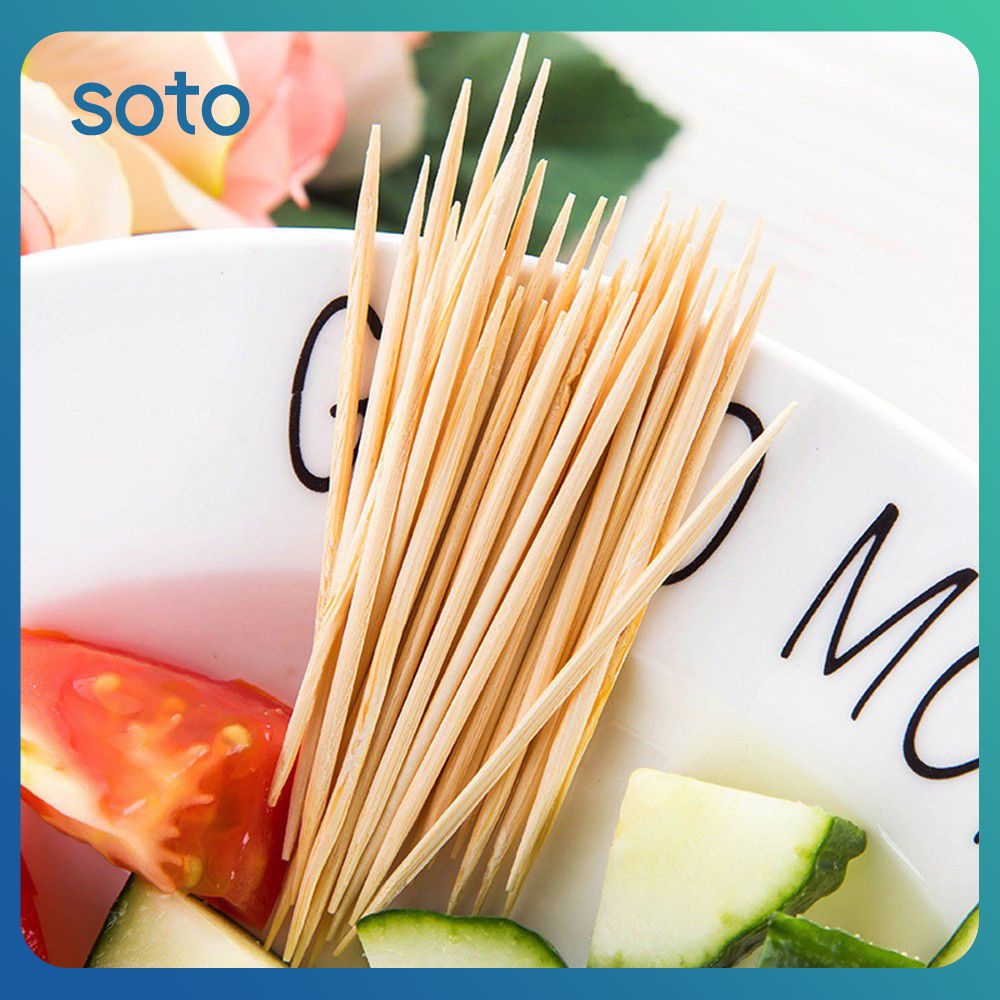 250PCS/ Bag Disposable Wood Dental Natural Bamboo Toothpick For Home ...