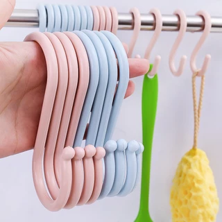 4pcs Multi-Functional S-Shaped Plastic Hooks For Hanging Towels