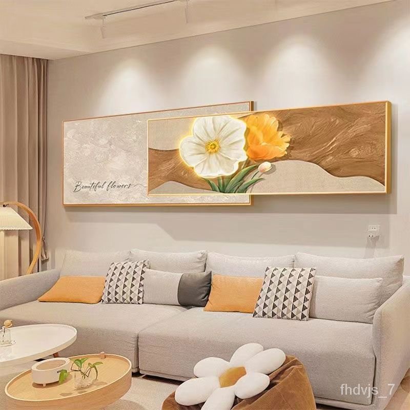 QZ💎Living Room Decorative Painting Light Luxury Sofa Wall Painting  High-Grade Simple Modern Mural on the Wall High-End E